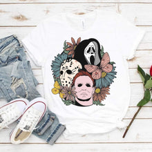 Jason Scream Michael Myers Shirt, Horror Movie Shirts, Scary Halloween Shirts, Spooky Season Serial Killers, Murders Flowers T-Shirt