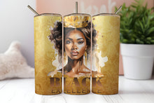 Black Excellence Tumbler Cup, Black History Month Tumbler Cup, Black Girl Magic Juneteenth Tumbler, African American, Gold Tumbler