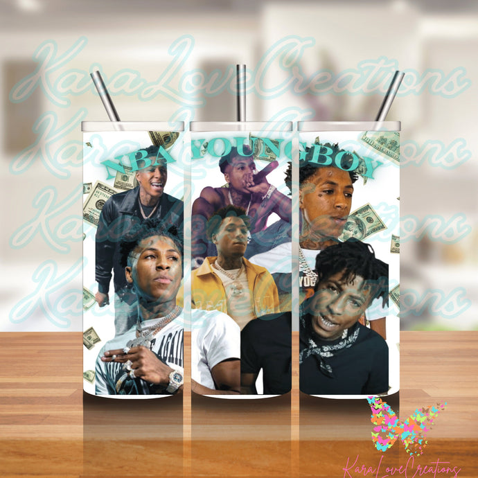 NBA Youngboy Tumbler, Hip Hop Tumbler, Rapper Tumbler Cup, Glitter Rapper Tumbler