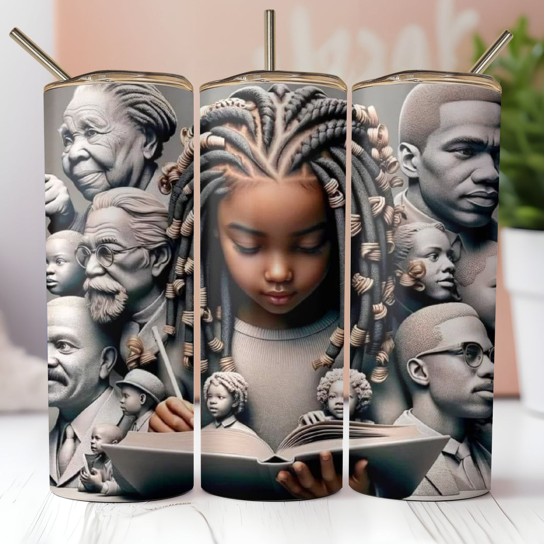 3D Black History Martin Luther King Tumbler Cup, Black History Month Tumbler Cup, Black Girl Magic Juneteenth Tumbler, Proud to be Black Cup