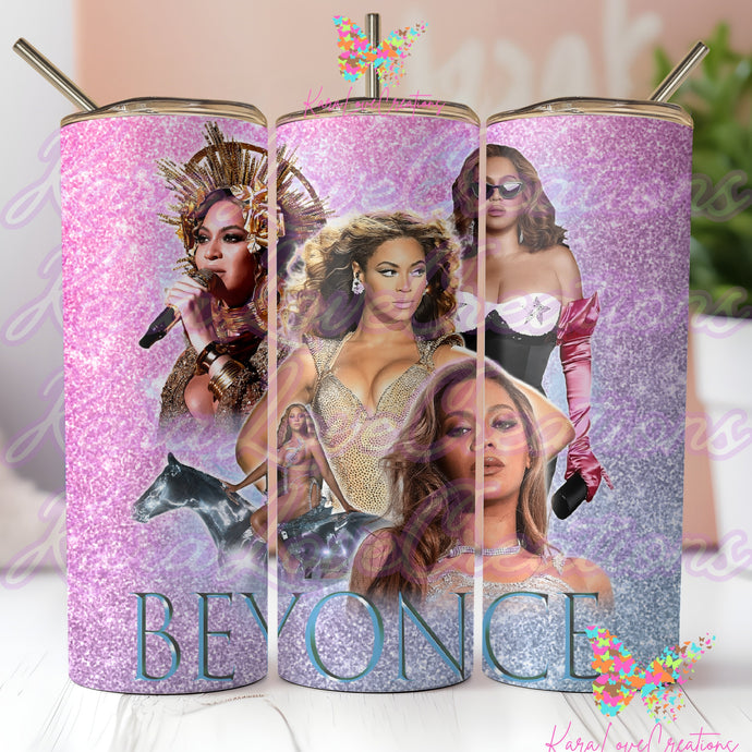 Glitter Pink Beyonce Tumbler, Beyonce Fan Gift, Beyhive, Renaissance tour, Beyonce Cup