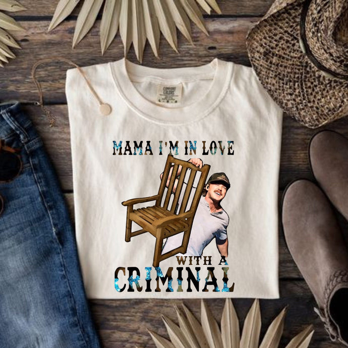 Mama I'm in love with a Criminal Wallen Shirt,Morgan Wallen Mugshot Leave Them Broadway Chairs Alone, Wallen Tour Shirt,Country Music Shirt